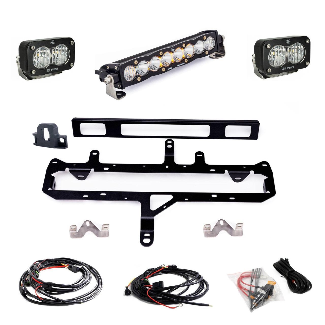 Toyota S8 10 inch Light Bar S2 Pro Grille Conversion Light Kit 2024-On Toyota Tacoma Clear