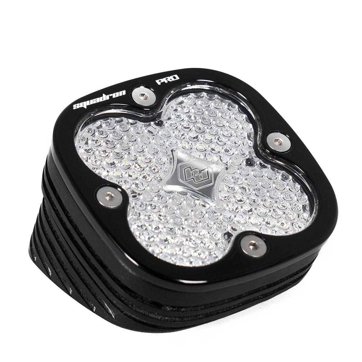 Flush Mount LED Light Pod Angled Black Clear Lens Work/Scene Pattern Squadron Pro