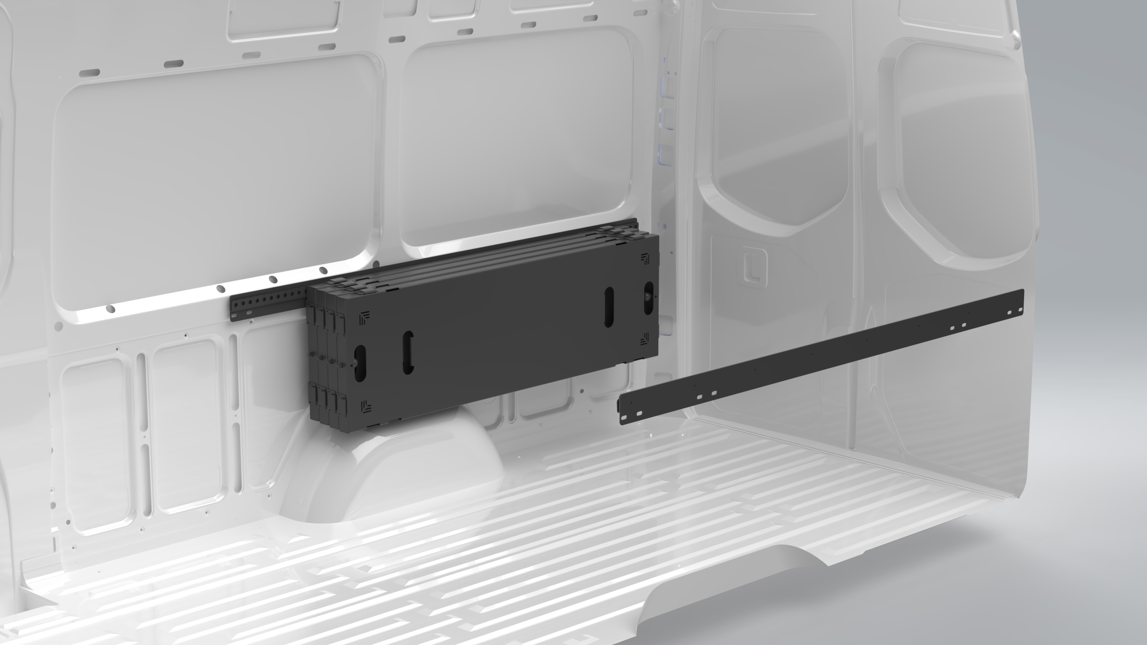 Van Wife Components 4 Panel Platform Bed System – Adjustable Van Bed System