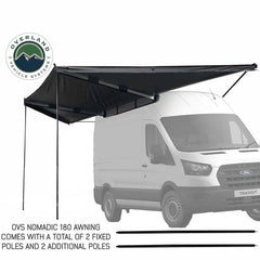 Overland Vehicle Systems 180 Awning with Bracket Kit for Mid - High Roofline Vans bottom