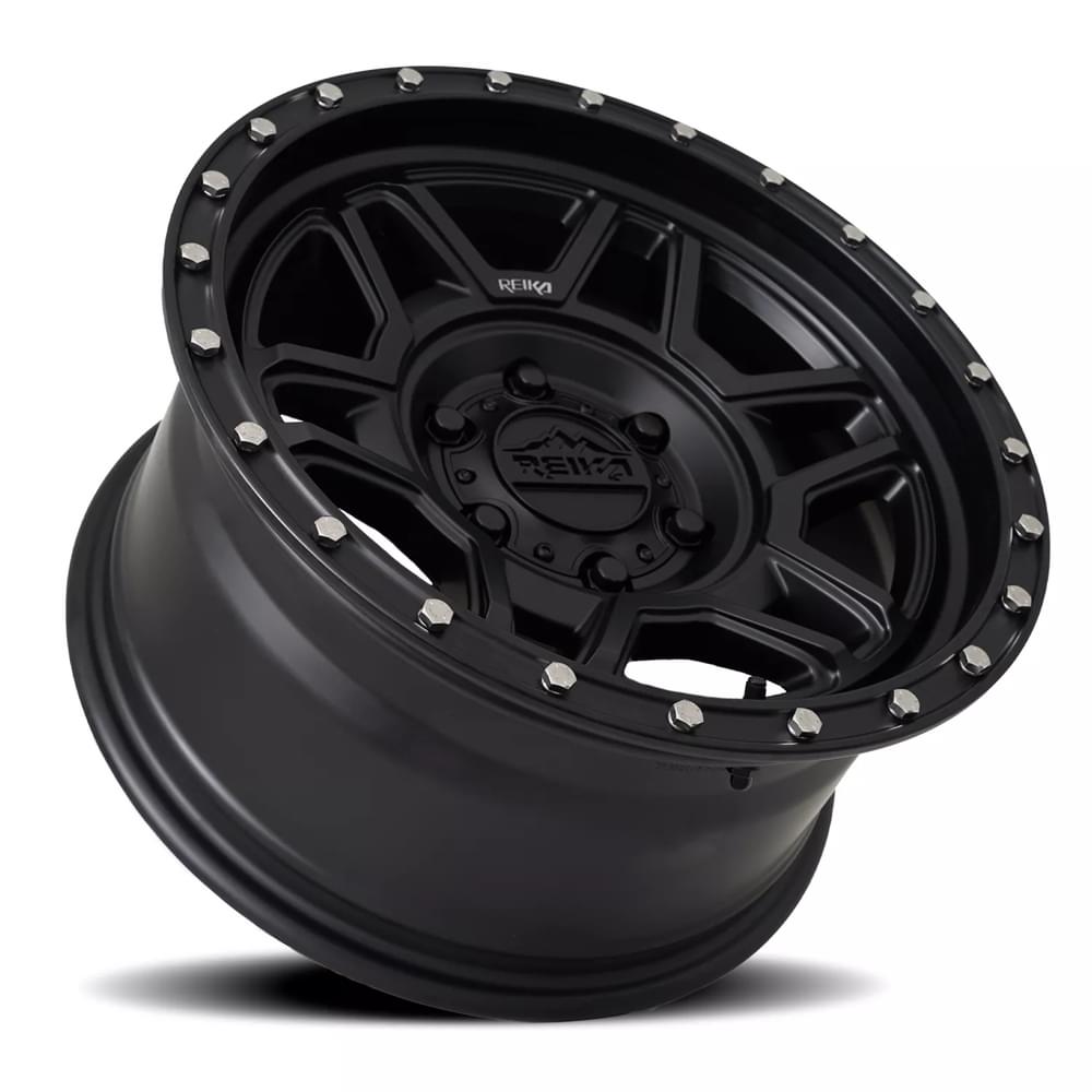 Reika R40 Trooper wheel in Satin Black – lay-down view