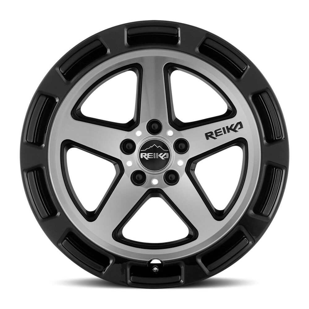 Reika R20 Teton wheel in Gloss Black Machine Face – face view