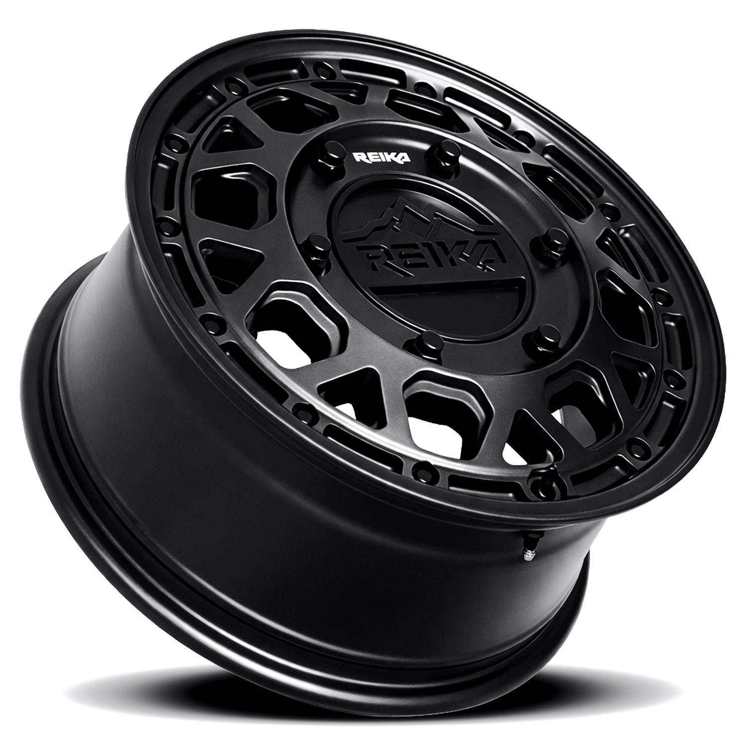 Reika R45V Marauder Super Single wheel in Satin Black – lay-down view