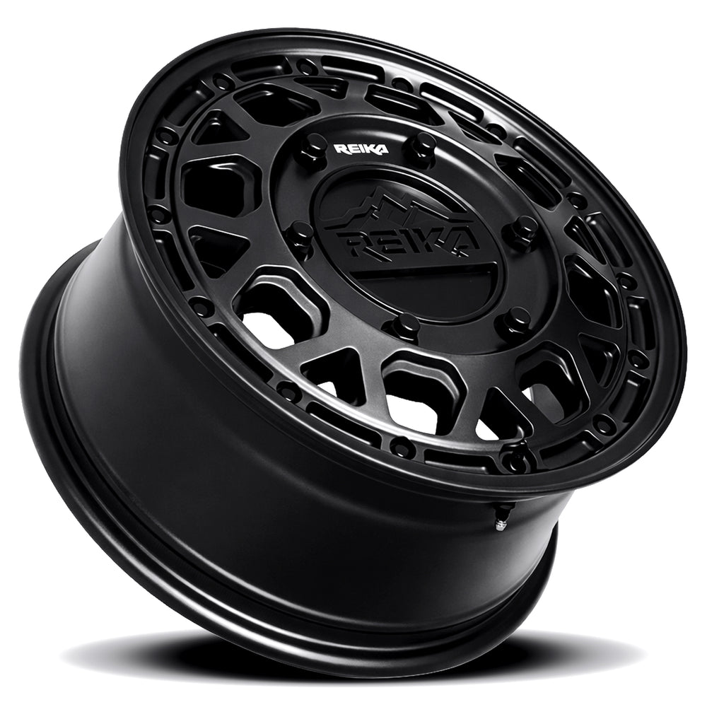 Reika R45V Marauder Super Single wheel in Satin Black – lay-down view