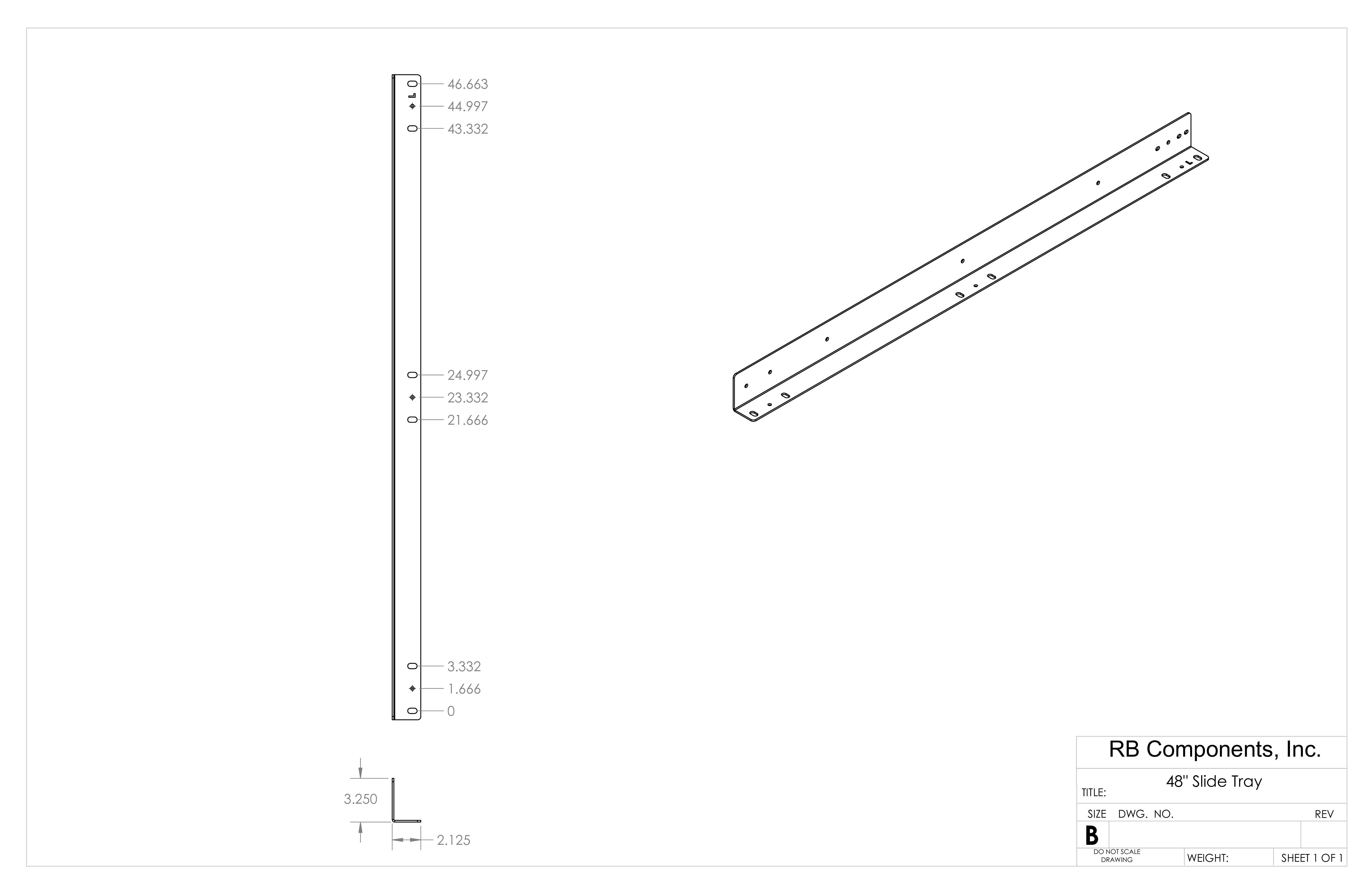 48-Inch DIY Slide Tray Kit for Vans, Campers & Overland Storage
