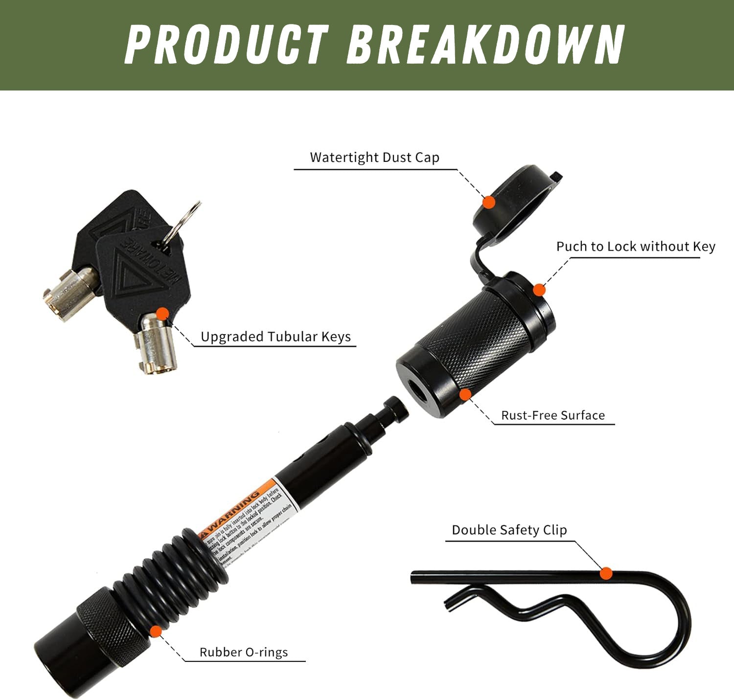 CAtuned Off-Road Hitch Lock Pin