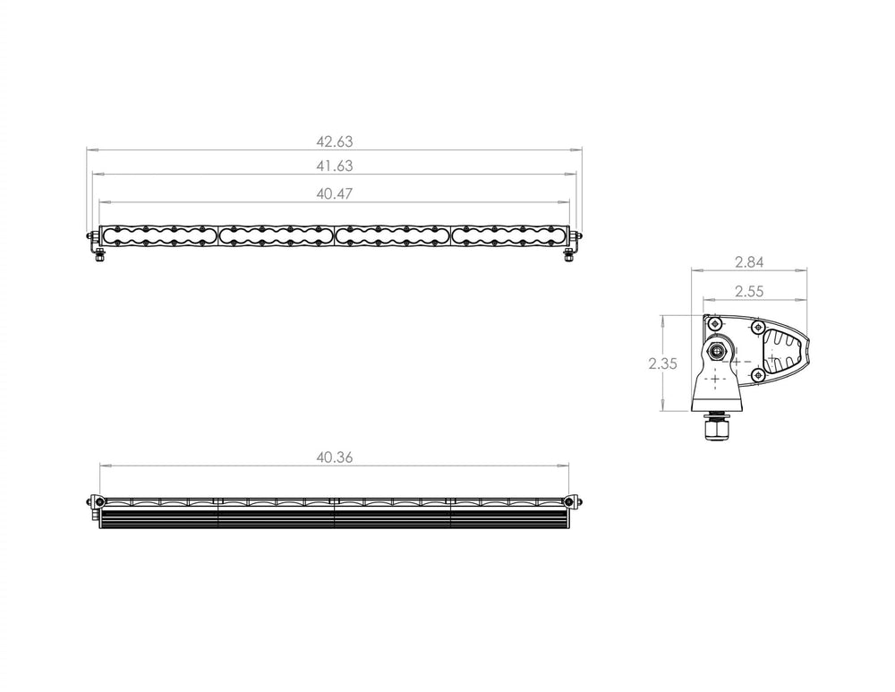 40 Inch LED Light Bar Amber S8 Series