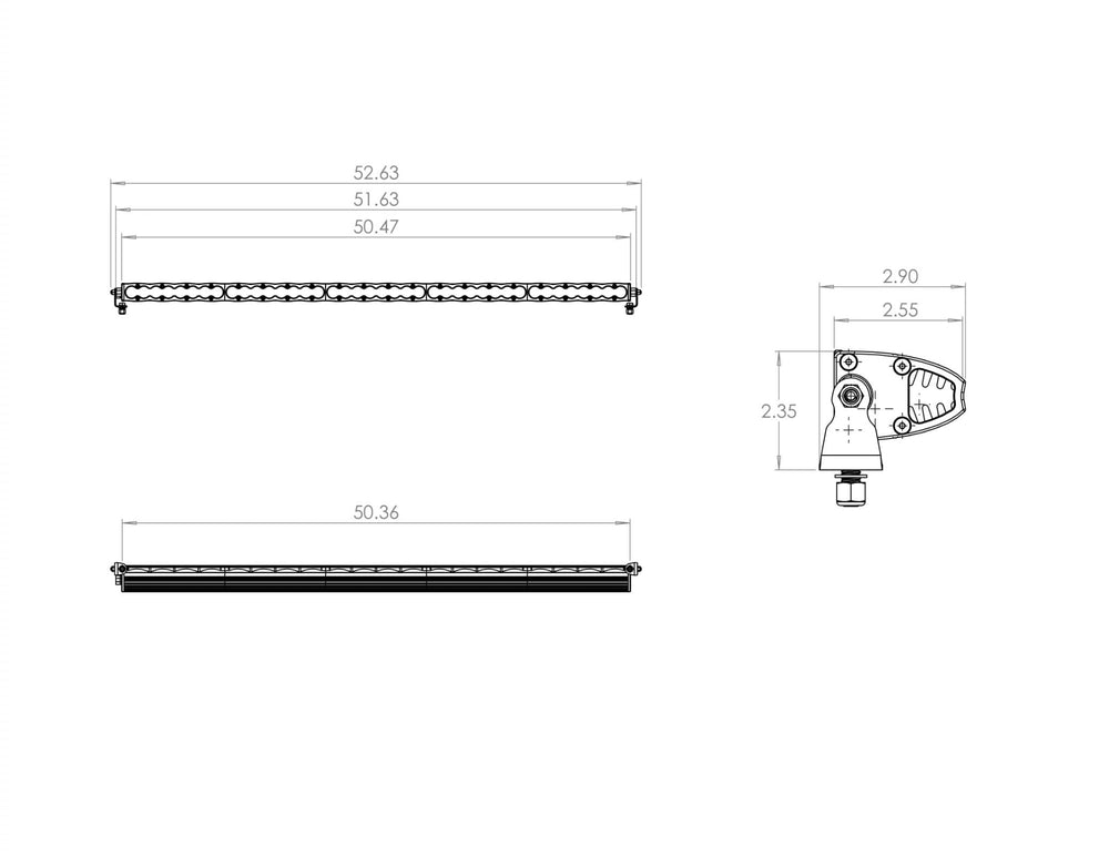 50 Inch LED Light Bar Amber S8 Series