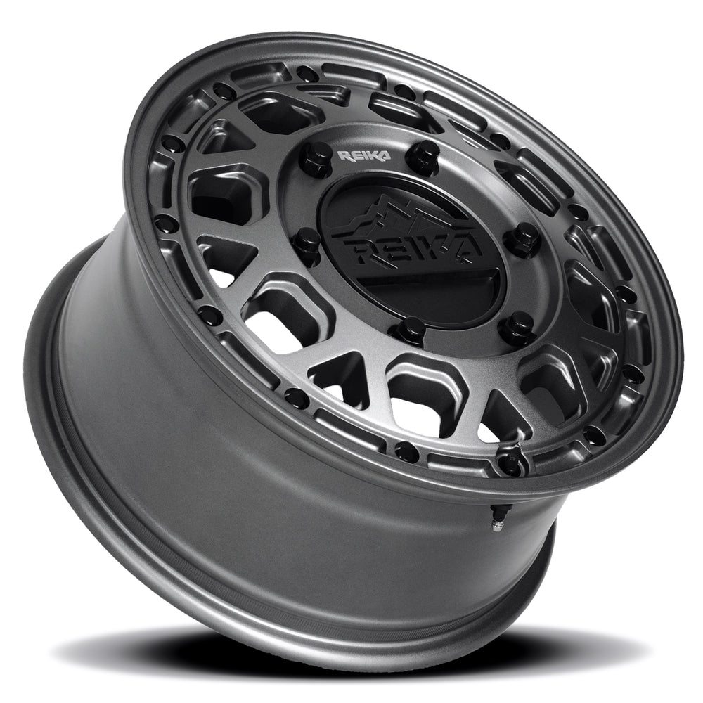 Reika R45V Marauder Super Single wheel in Satin Gunmetal – lay-down view