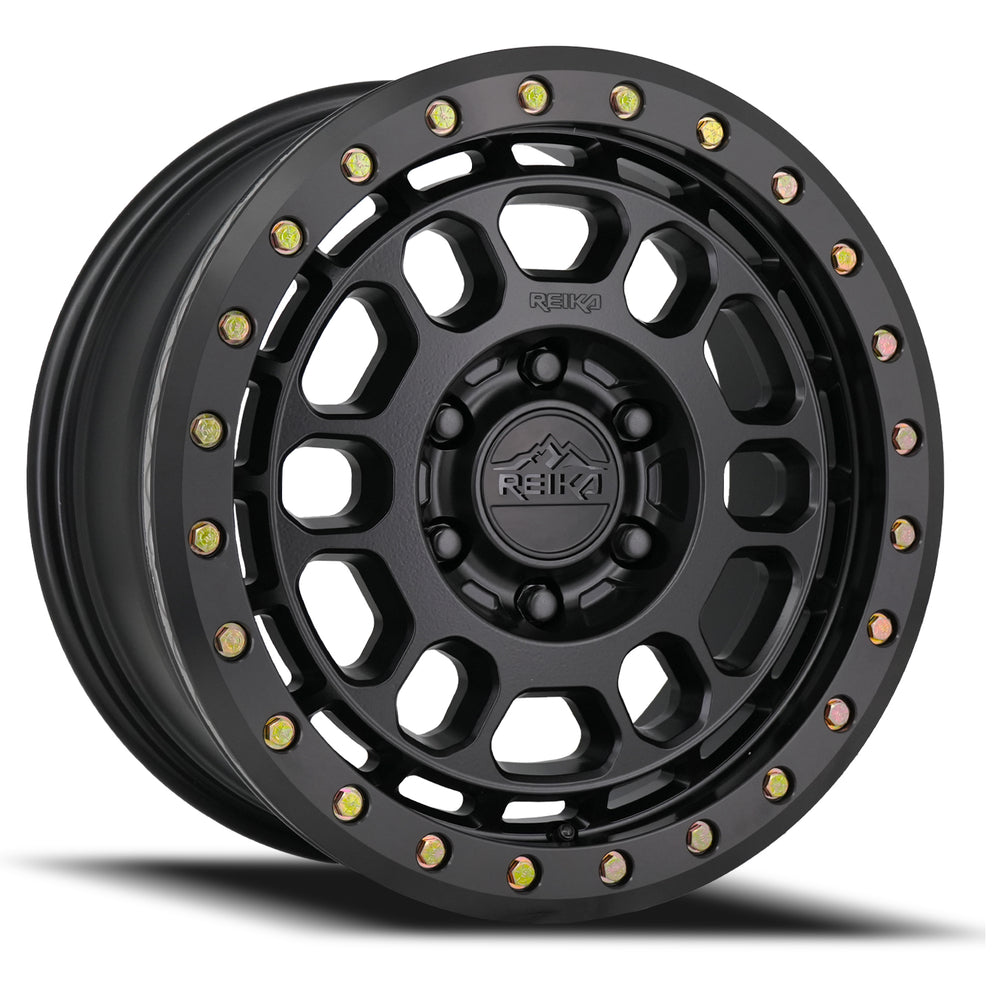 Reika R35 Rambler Beadlock wheel in Satin Black / Black E-Coated Ring