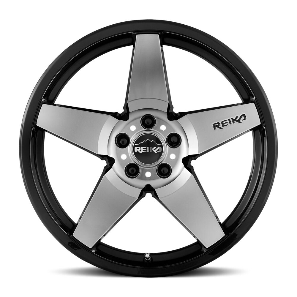 Reika R15 Seeker wheel in Gloss Black Machine Face – face view