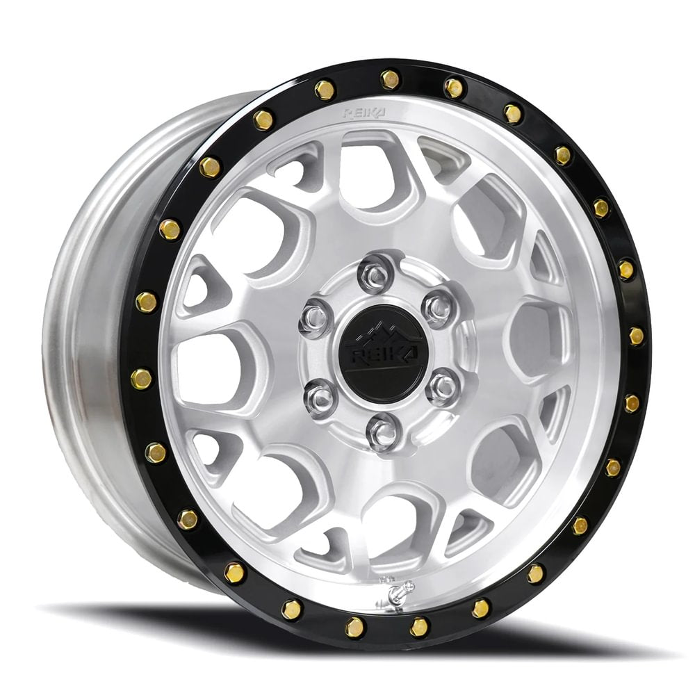 Reika R45 Marauder wheel in Machined / Gloss Black Ring