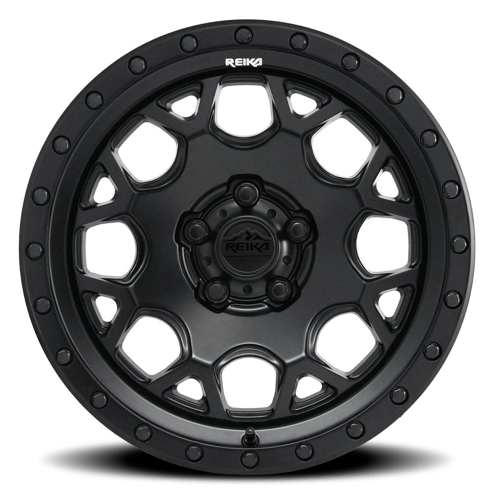 Reika R45 Marauder wheel in Satin Black – face view