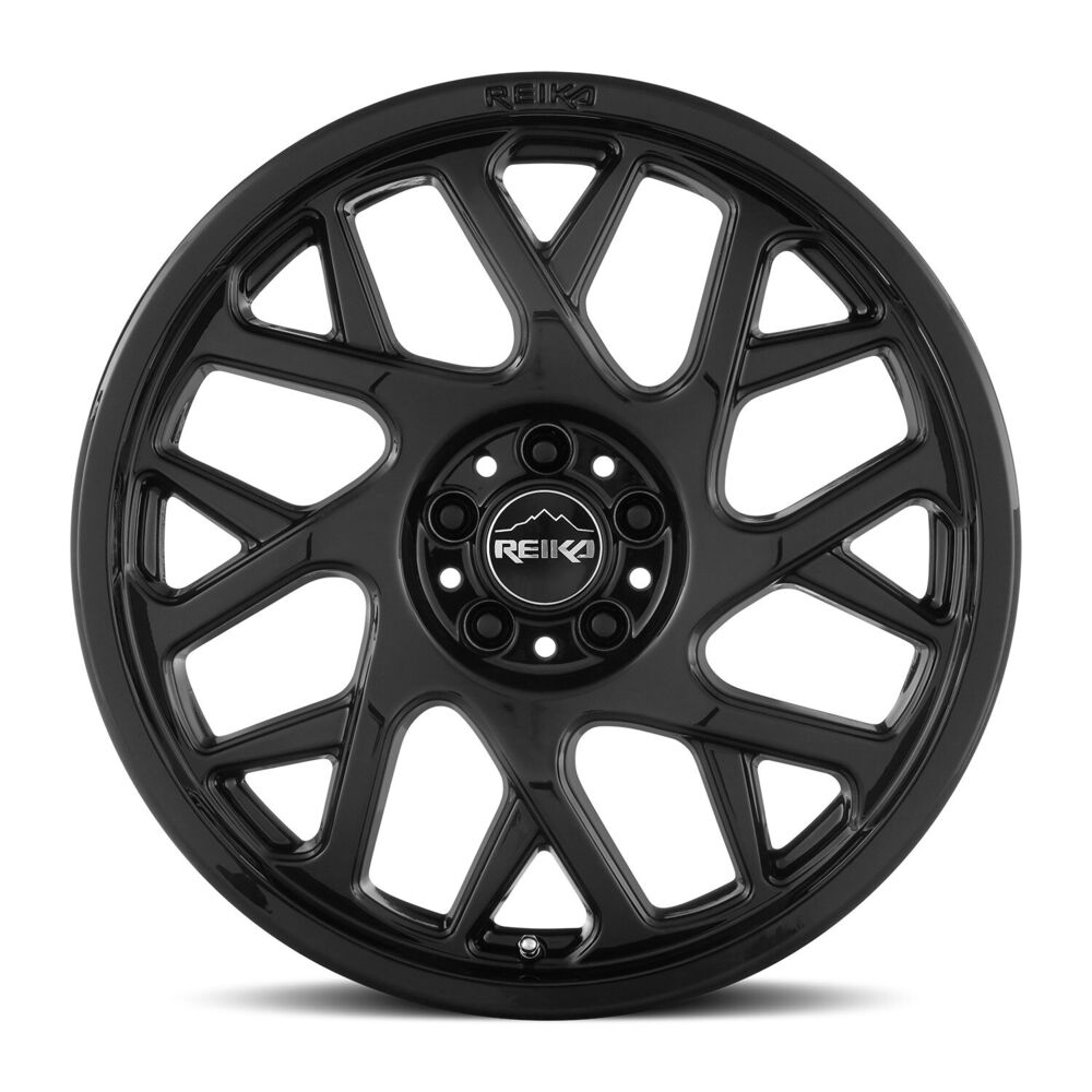 Reika R25 Detour wheel in Gloss Black – face view