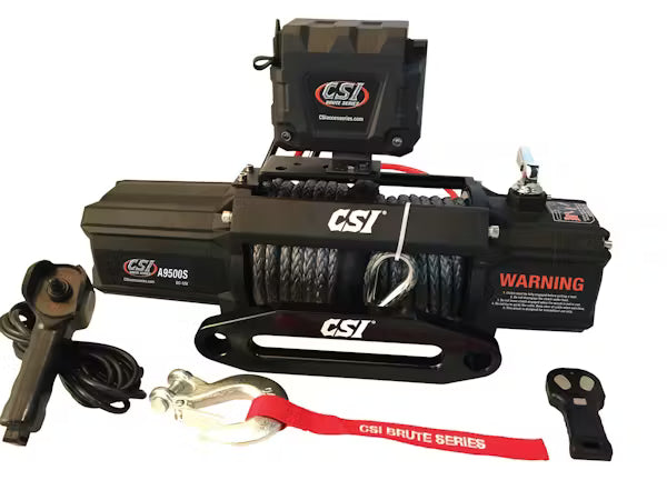 CSI Brute Series 9,500 lb. Synthetic Rope Winch with Remote