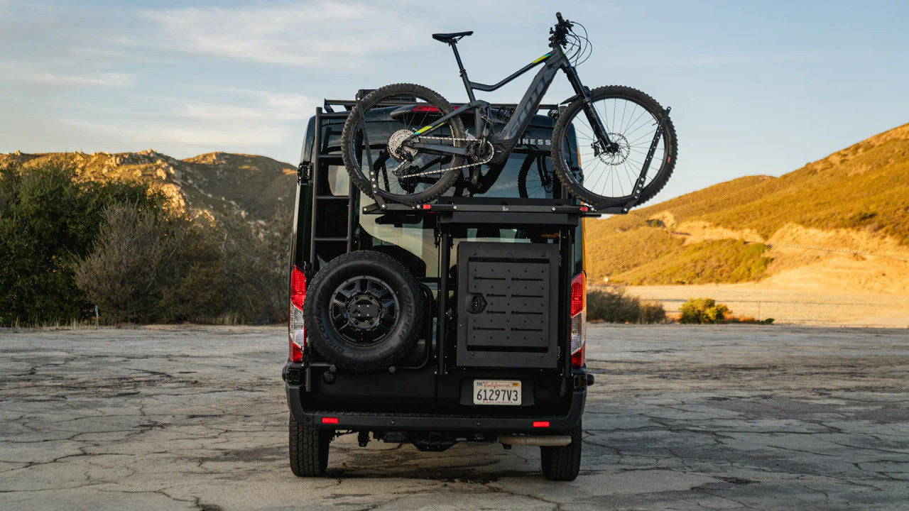 Aluminess PowerLift Bike Rack – Ford Transit 2015+ (Motorized Lift System)