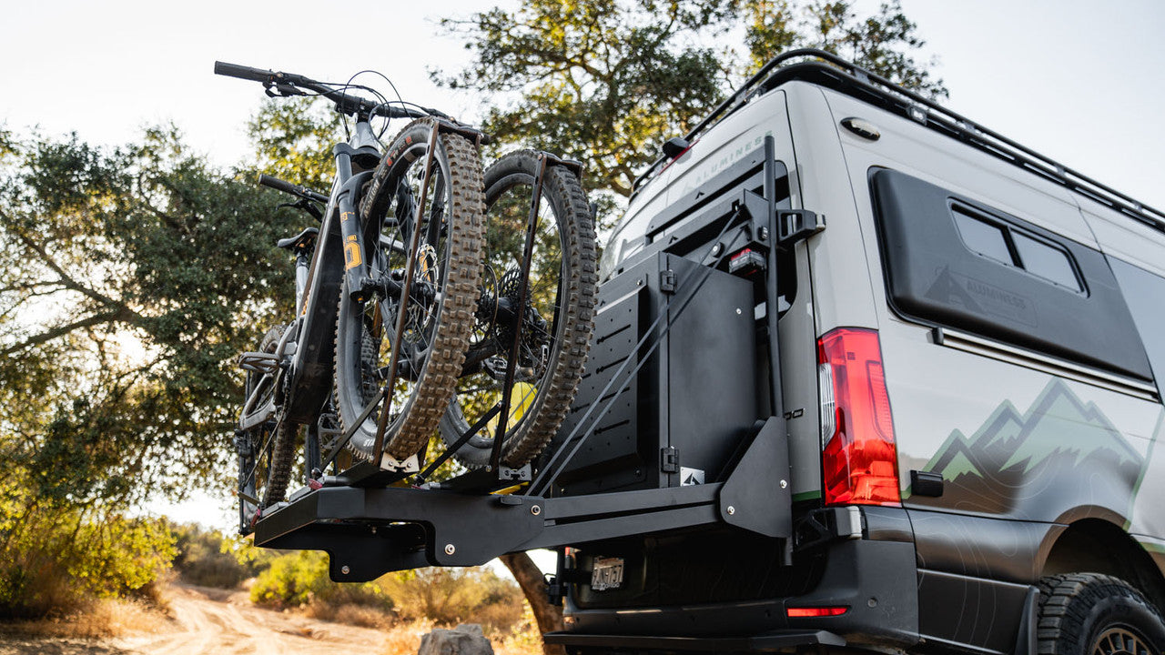 Aluminess PowerLift Bike Rack – Mercedes Sprinter 2019+ (Motorized Lift System)