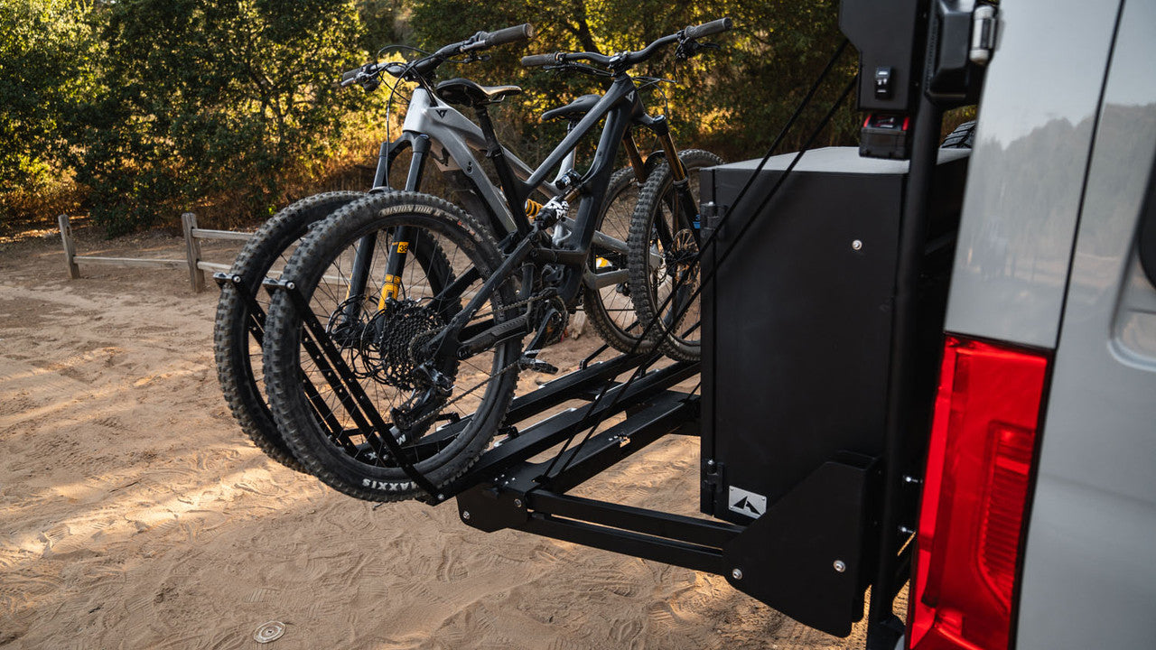 Aluminess PowerLift Bike Rack – Mercedes Sprinter 2019+ (Motorized Lift System)
