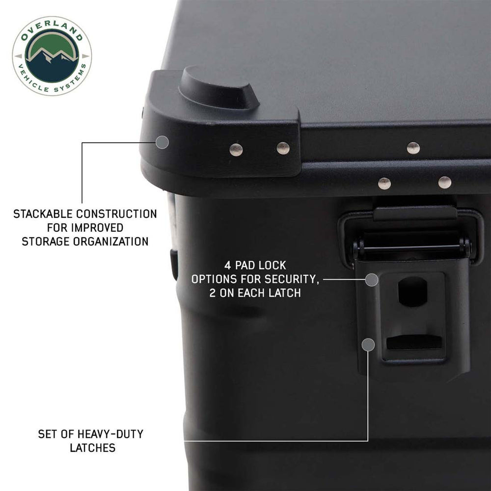 Aluminum Box Storage 53 QT close up