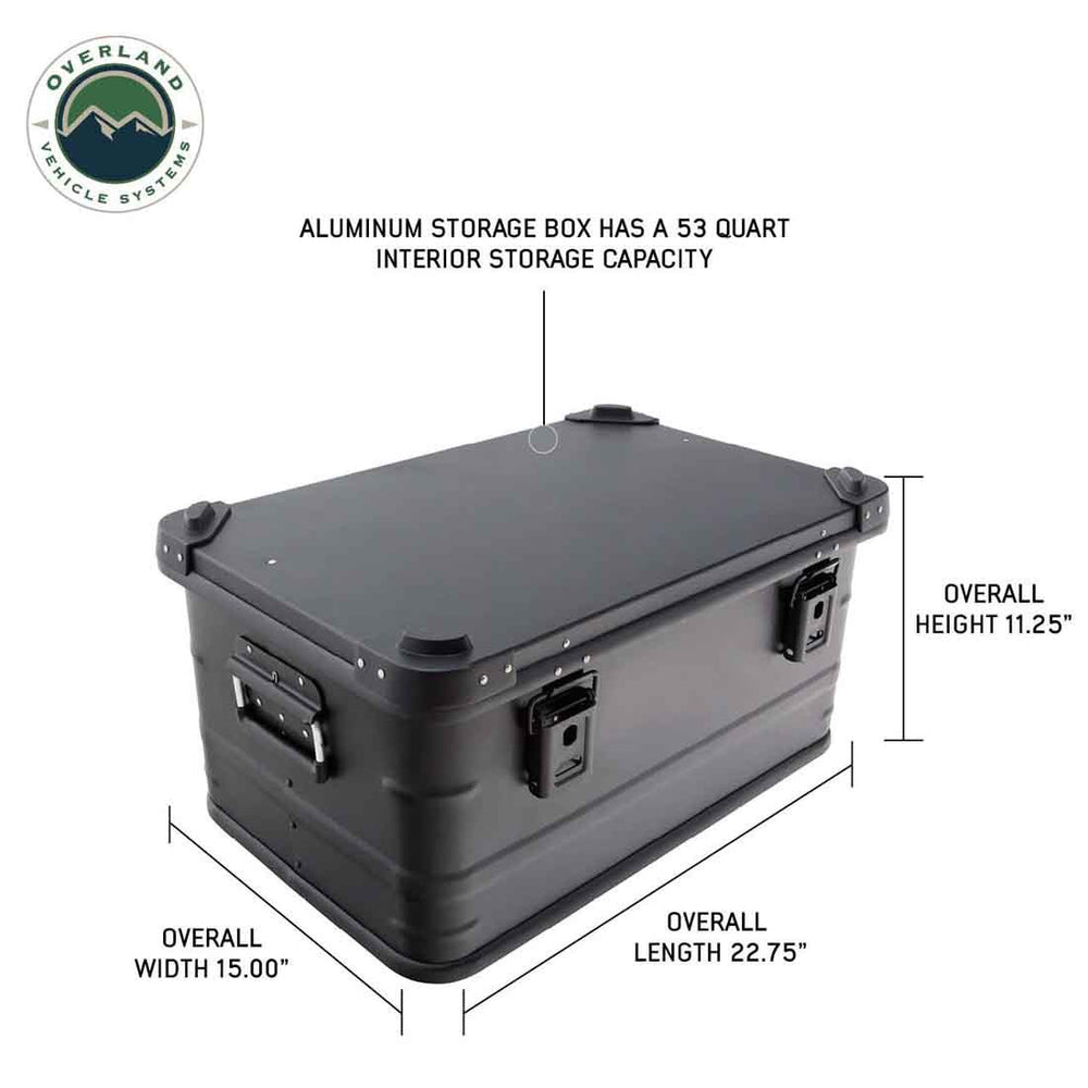 Aluminum Box Storage 53 QT 3 Quarter