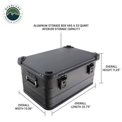 Aluminum Box Storage 53 QT 3 Quarter