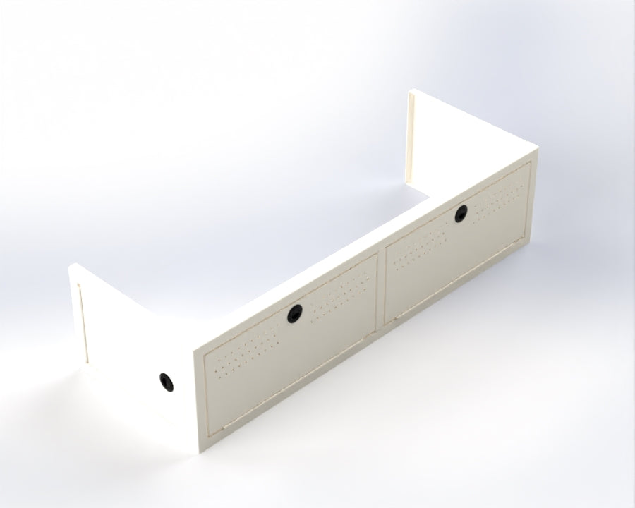 Van Wife Components 22" Wheel Well Cover – Powder Coated Aluminum Van Storage System