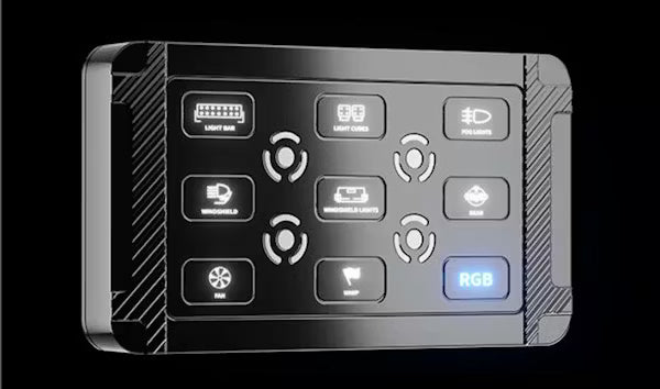 CSI 9-Gang LED Wiring Switch/Bluetooth Panel