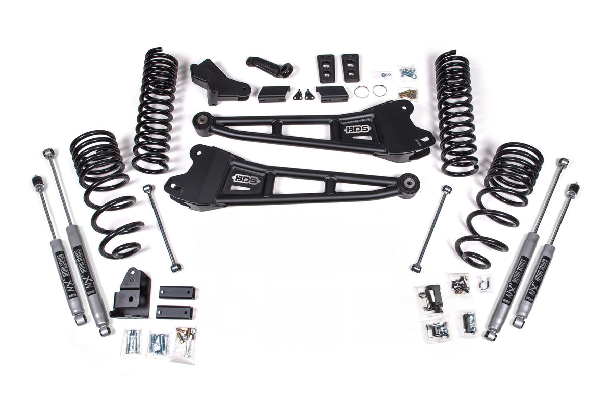 4 Inch Lift Kit w/ Radius Arm | Ram 2500 (25-26) 4WD | Diesel - FOX 2.5 Performance Series HTO