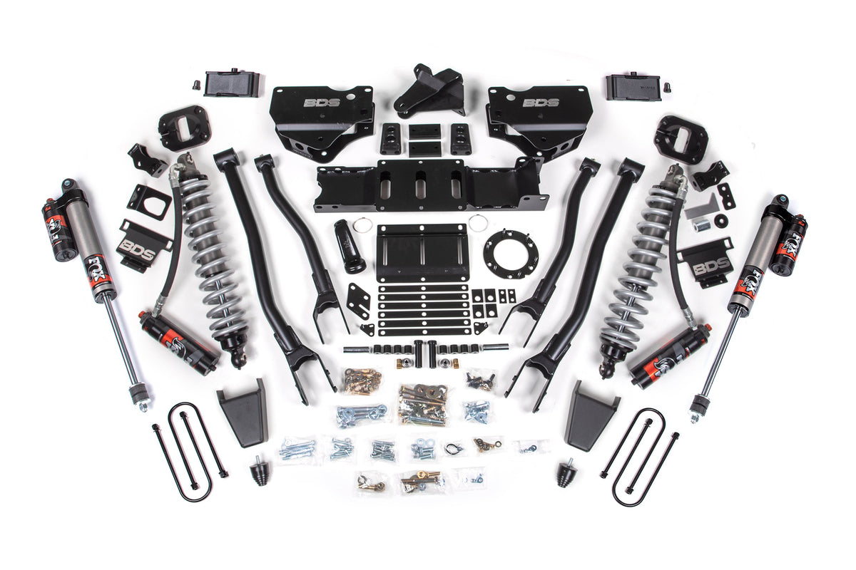 BDS 4” 4-Link Lift Kit w/ FOX 2.5 Performance Elite Coilovers – Ram 3500 4WD Diesel (2019–2024)