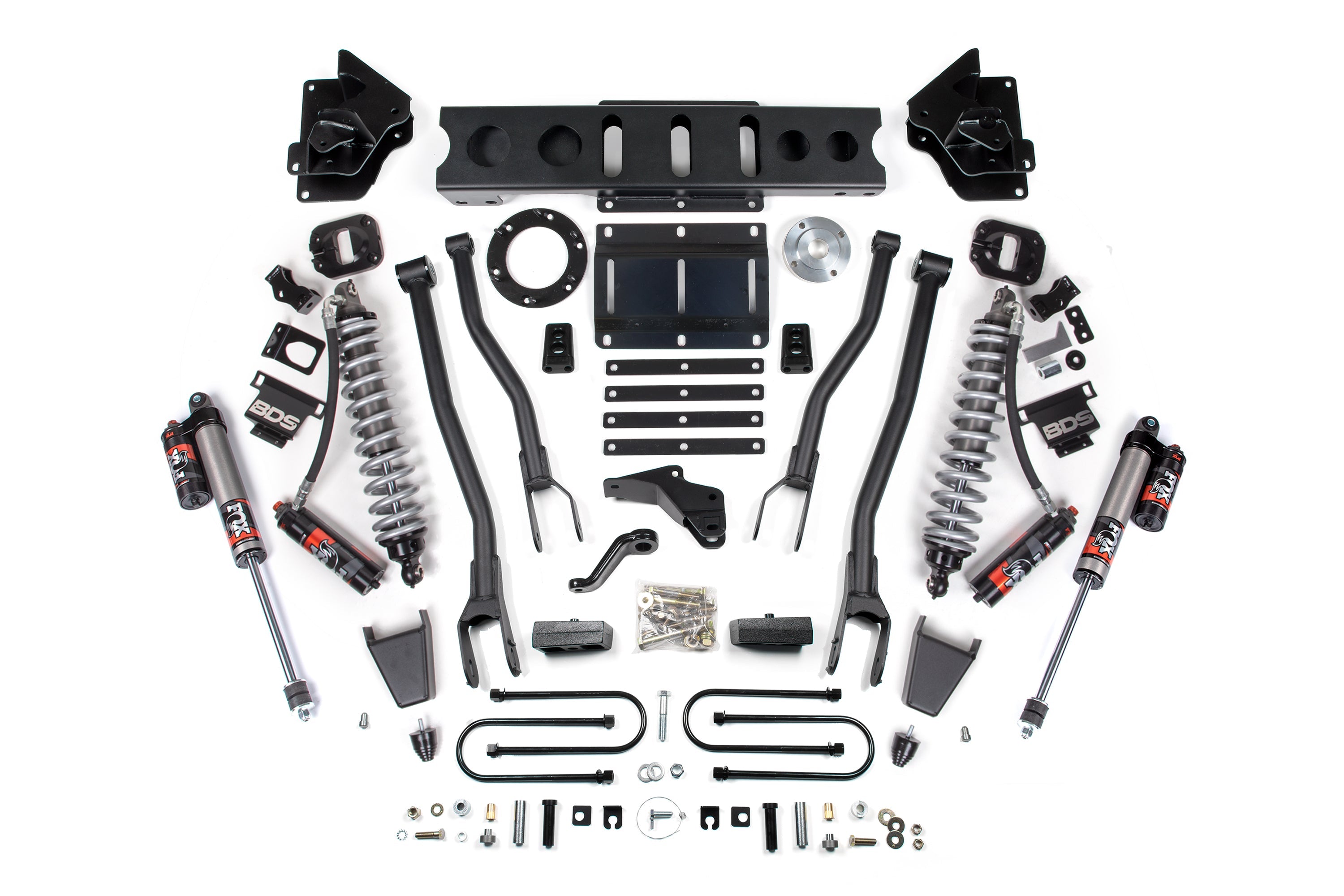 BDS 4 Inch 4-Link Lift Kit FOX 2.5 Elite Coilovers Ram 3500 Diesel (2013-2018)