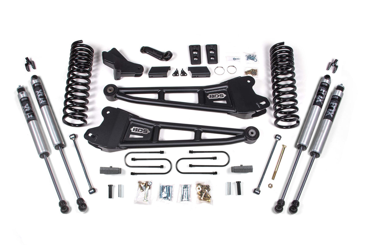 BDS 4 Inch Radius Arm Lift Kit FOX 2.0 Ram 3500 Diesel 4WD (2013–2018)
