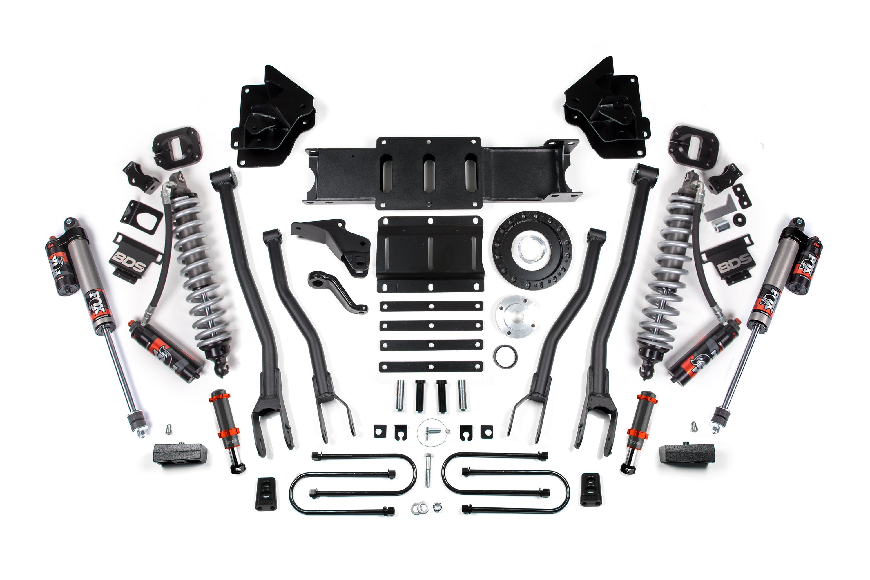 BDS 4 Inch 4-Link Lift Kit FOX 2.5 Elite Coilovers Ram 3500 Diesel (2013-2018)