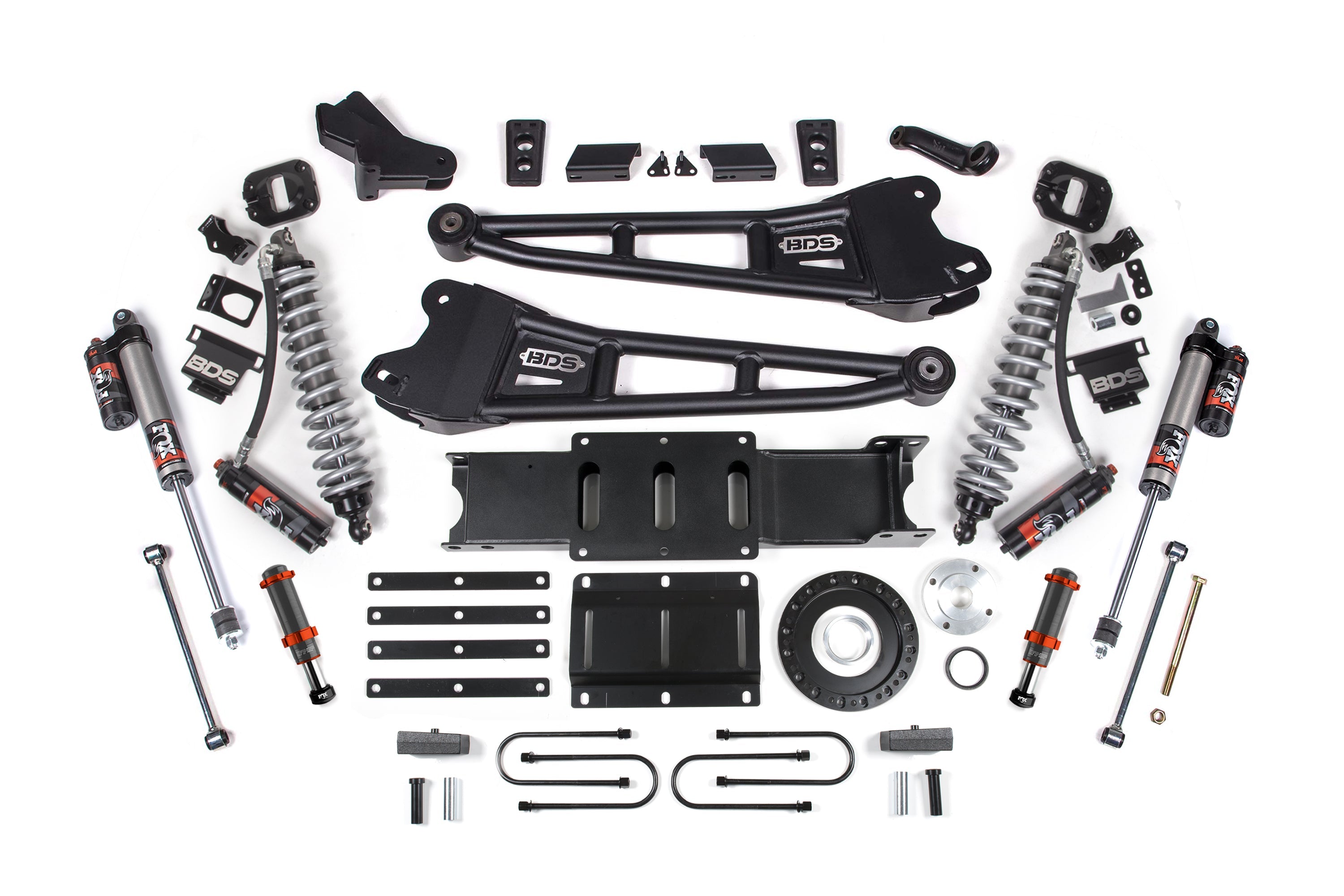 BDS 4 Inch Lift Kit FOX 2.5 Performance Elite Coilover Conversion for Ram 3500 Diesel 4WD (2013–2018)