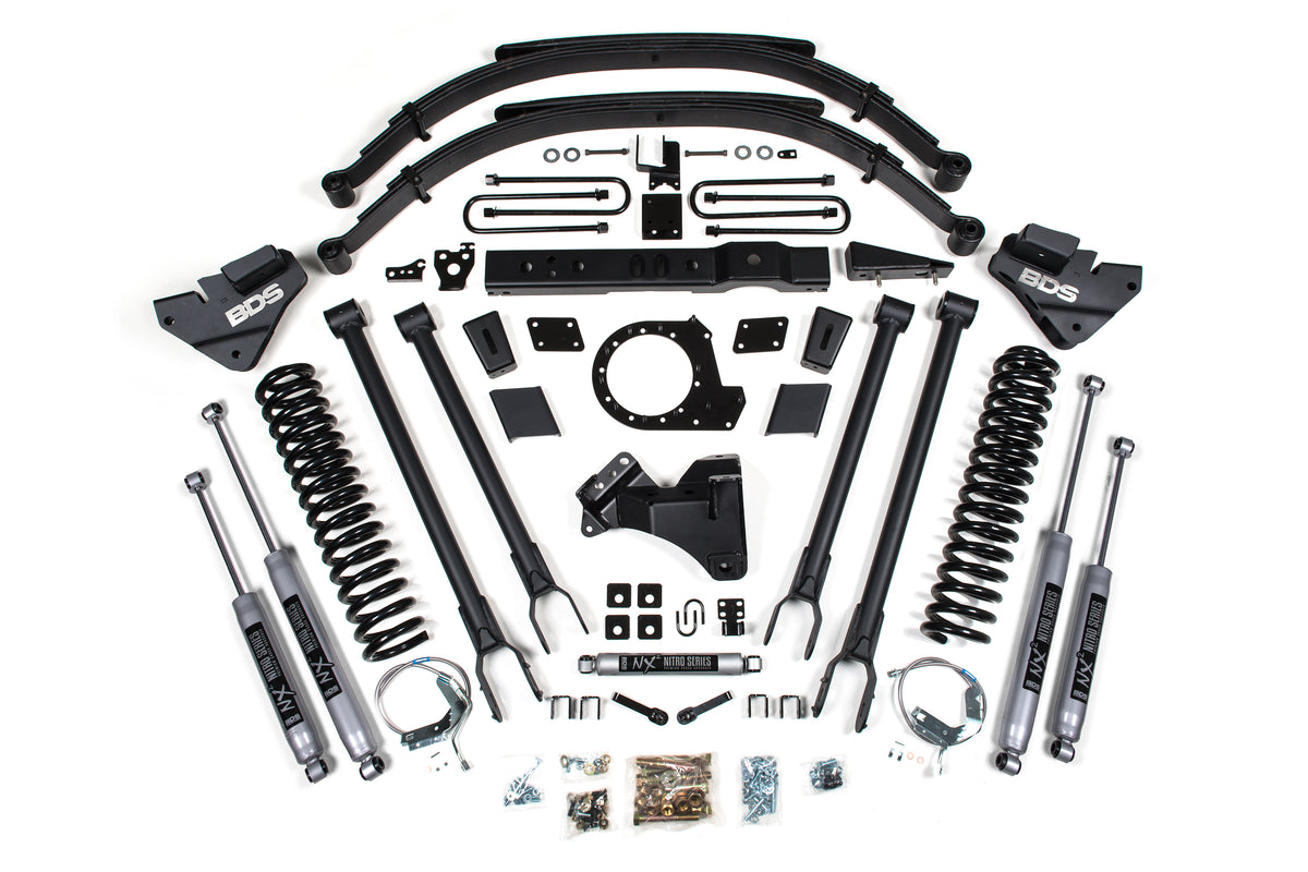 8 Inch Lift Kit | 4-Link Conversion | Ford F250/F350 Super Duty (17-19) 4WD | Diesel - NX2 Nitro Series