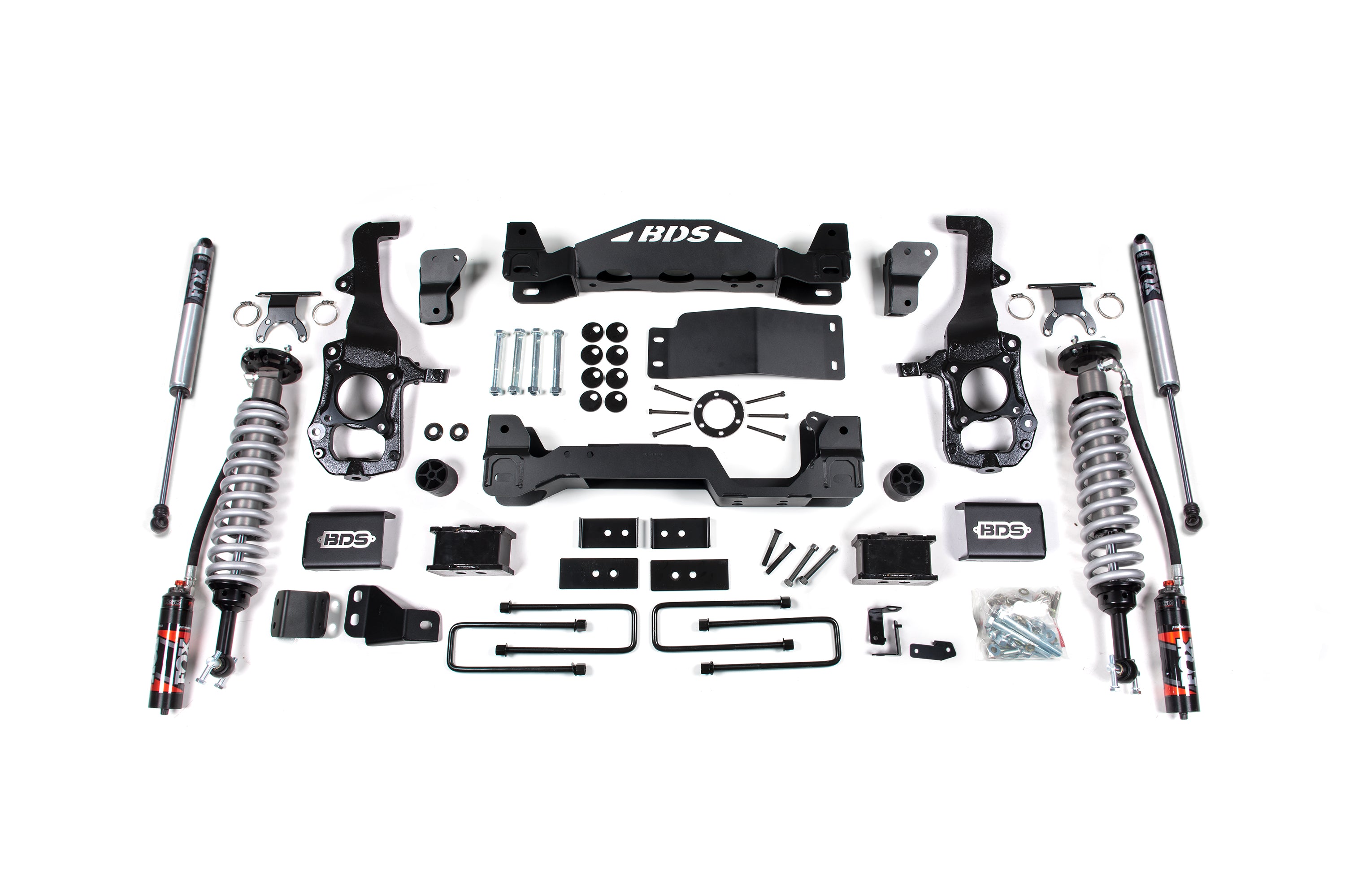 4 Inch Lift Kit | FOX 2.5 Performance Elite Coil-Over | Ford F150 (21-26) 4WD - 2 Inch Block Kit / FOX 2.0 Performance Series