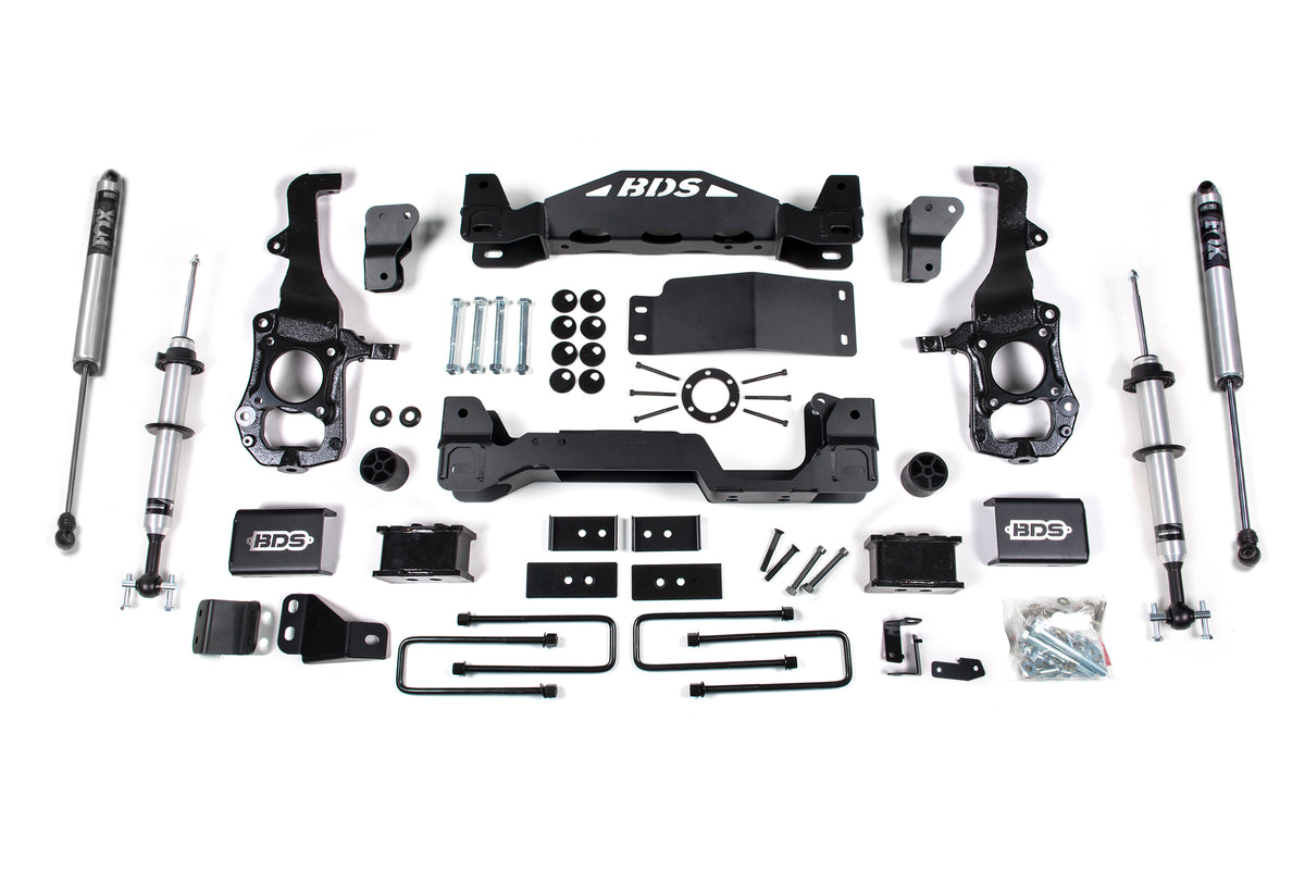 4 Inch Lift Kit | FOX 2.0 Strut | Ford F150 (21-26) 4WD - 2 Inch Block Kit