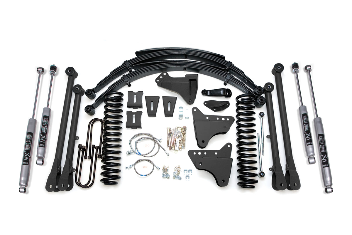 8 Inch Lift Kit w/ 4-Link | Ford F250/F350 Super Duty (05-07) 4WD | Gas - NX2 Nitro Series