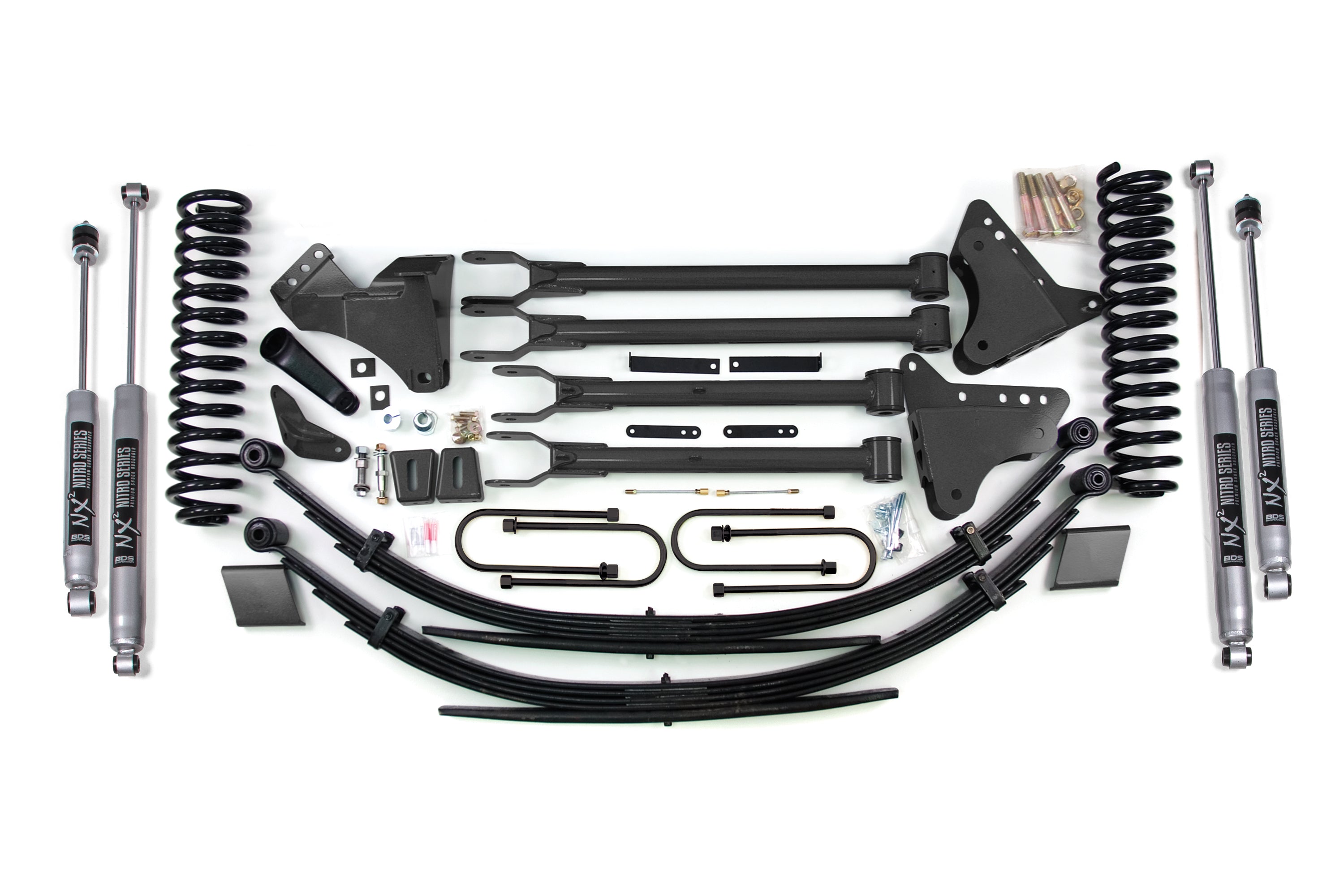 6 Inch Lift Kit w/ 4-Link | Ford F250/F350 Super Duty (08-10) 4WD | Diesel - Block Kit Without Factory Overload / FOX 2.0 Performance Series