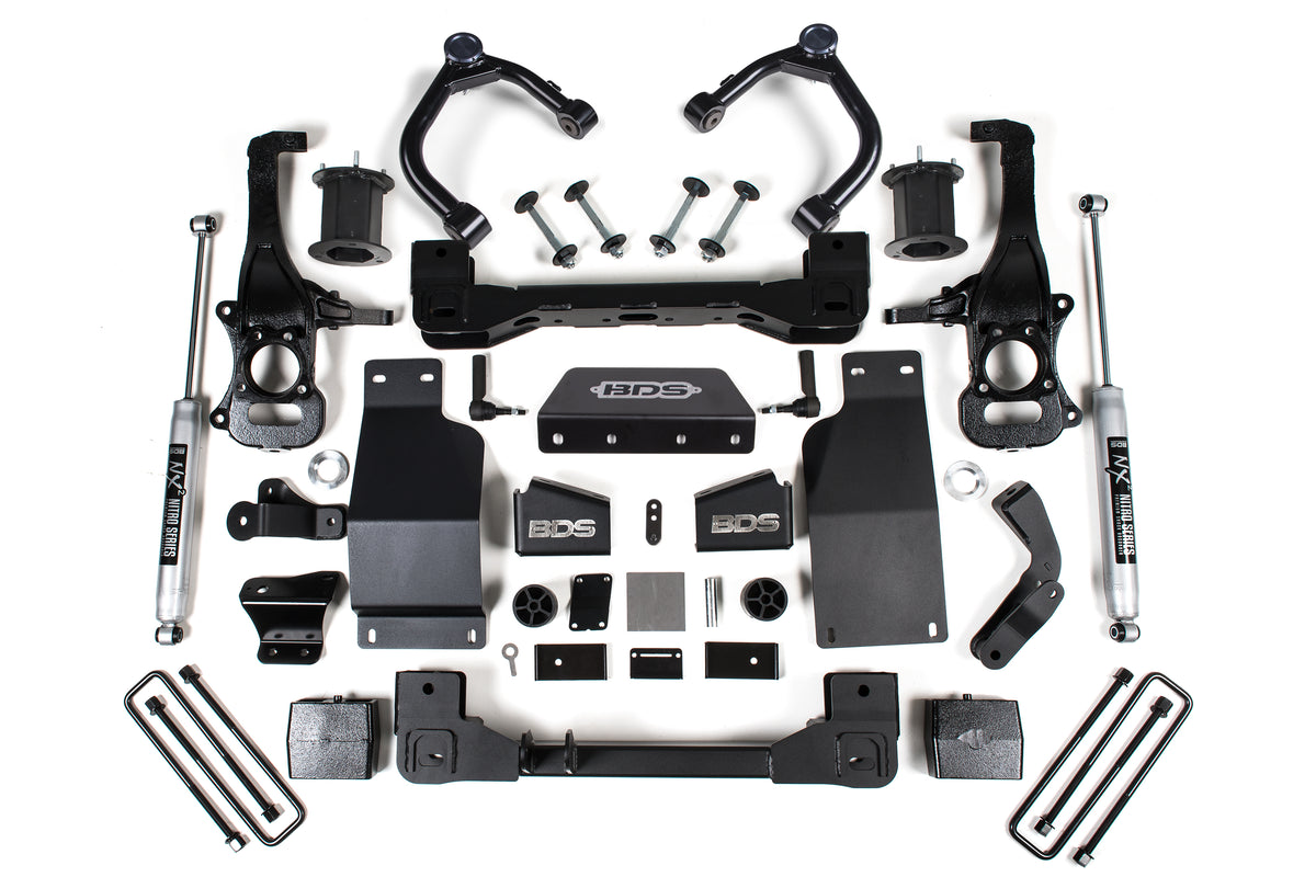 6 Inch Lift Kit | Chevy Silverado or GMC Sierra 1500 (19-26) 4WD | Diesel - NX2 Nitro Series / Strut Spacer