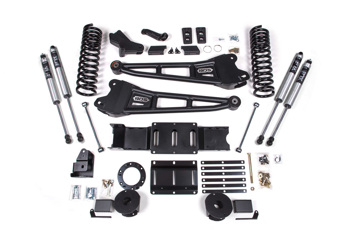 BDS 4 Inch Lift Kit w/ Radius Arm for 2019-2024 Ram 2500 w/ Rear Air Ride 4WD Diesel