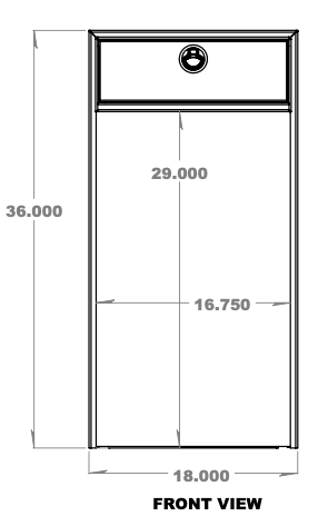 Van Wife Components 18" Fridge Base Cabinet – Nova Kool R3100 Compatible (22"x18"x36")