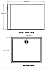Van Wife Components Single Drawer Cabinet 22"x18"x15" – Powder Coated Aluminum Van Cabinet