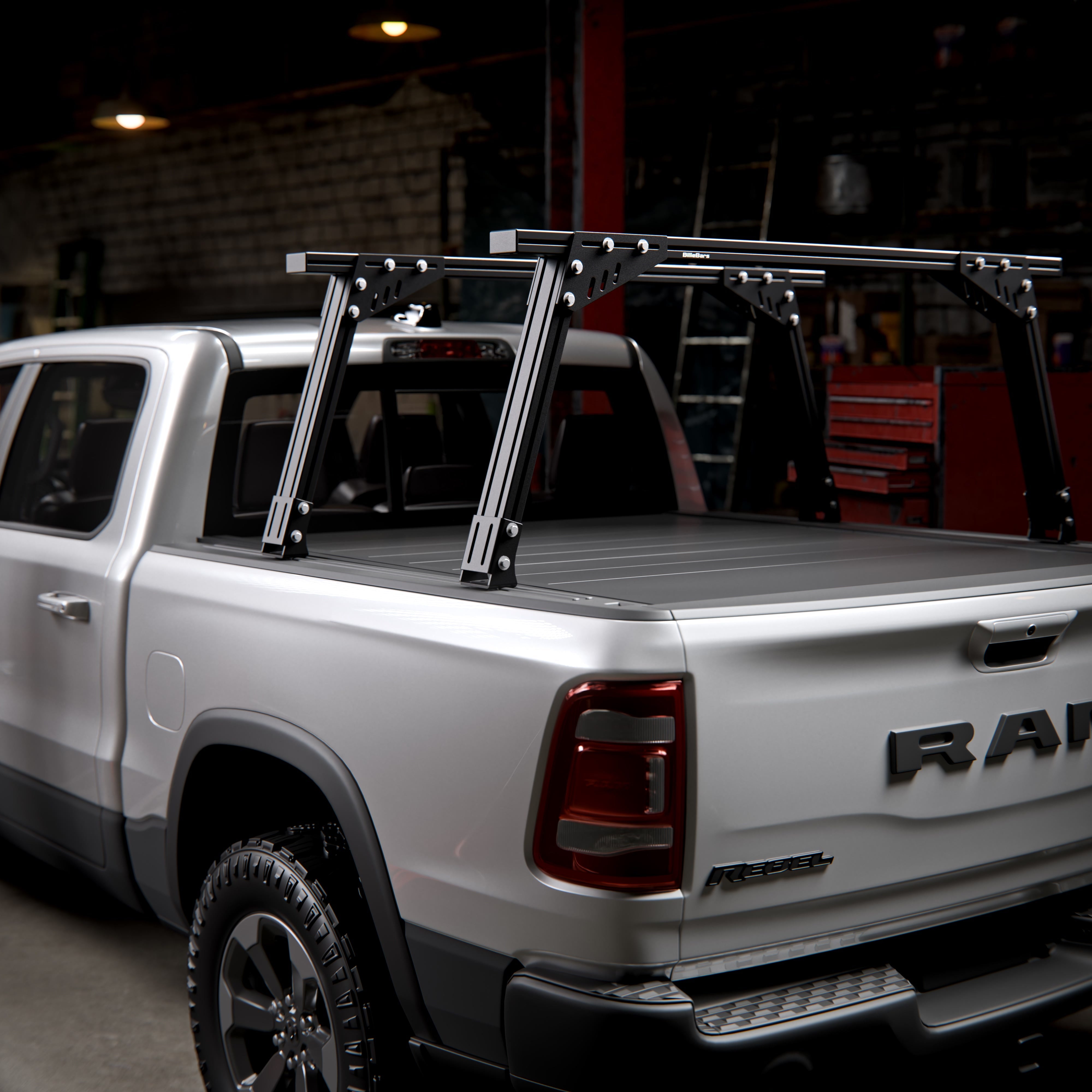 RAM 1500, 2500, 3500 - Bed Rack For Retractable Covers with T-slots