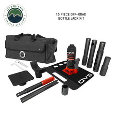 Off-Road Bottle Jack - 6 Ton - 15 Piece Kit with Organized Storage Bag 15 piece kit
