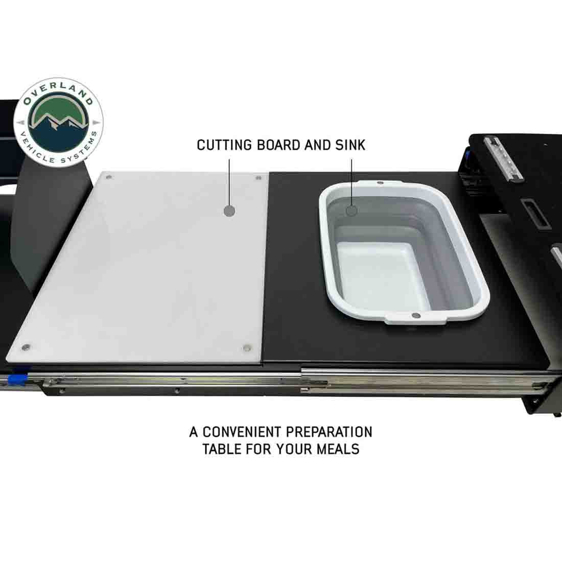 Camp Cargo Box Kitchen With Slide Out Sink, Cooking Shelf and Work Station