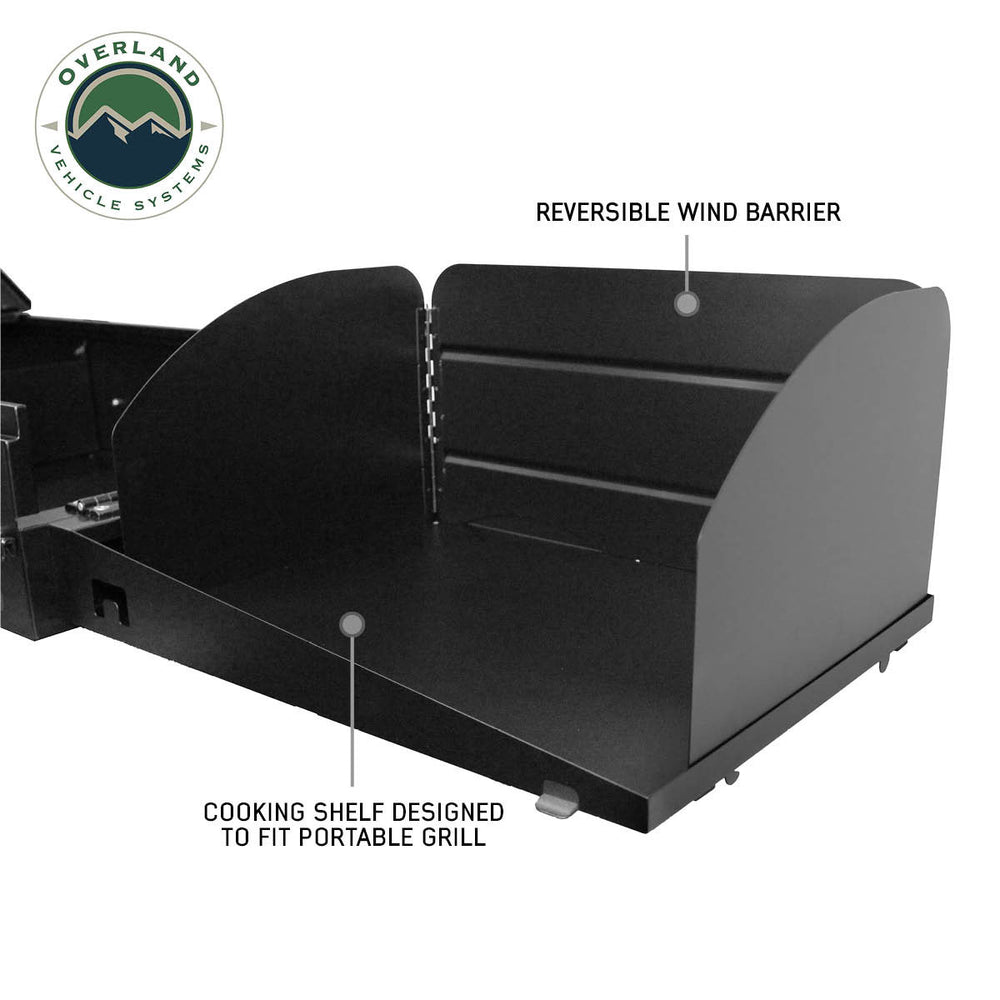Cargo Box Kitchen With Slide Out, Storage Box and Cooking Area wind barrier