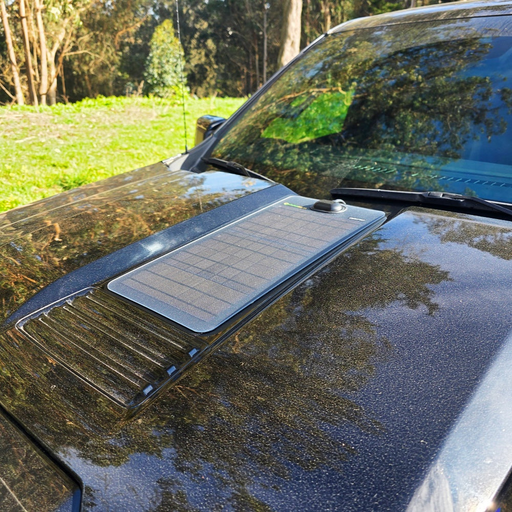 Chevrolet-Silverado-1500-Lensun-45W-Hood-Solar-Panel-5