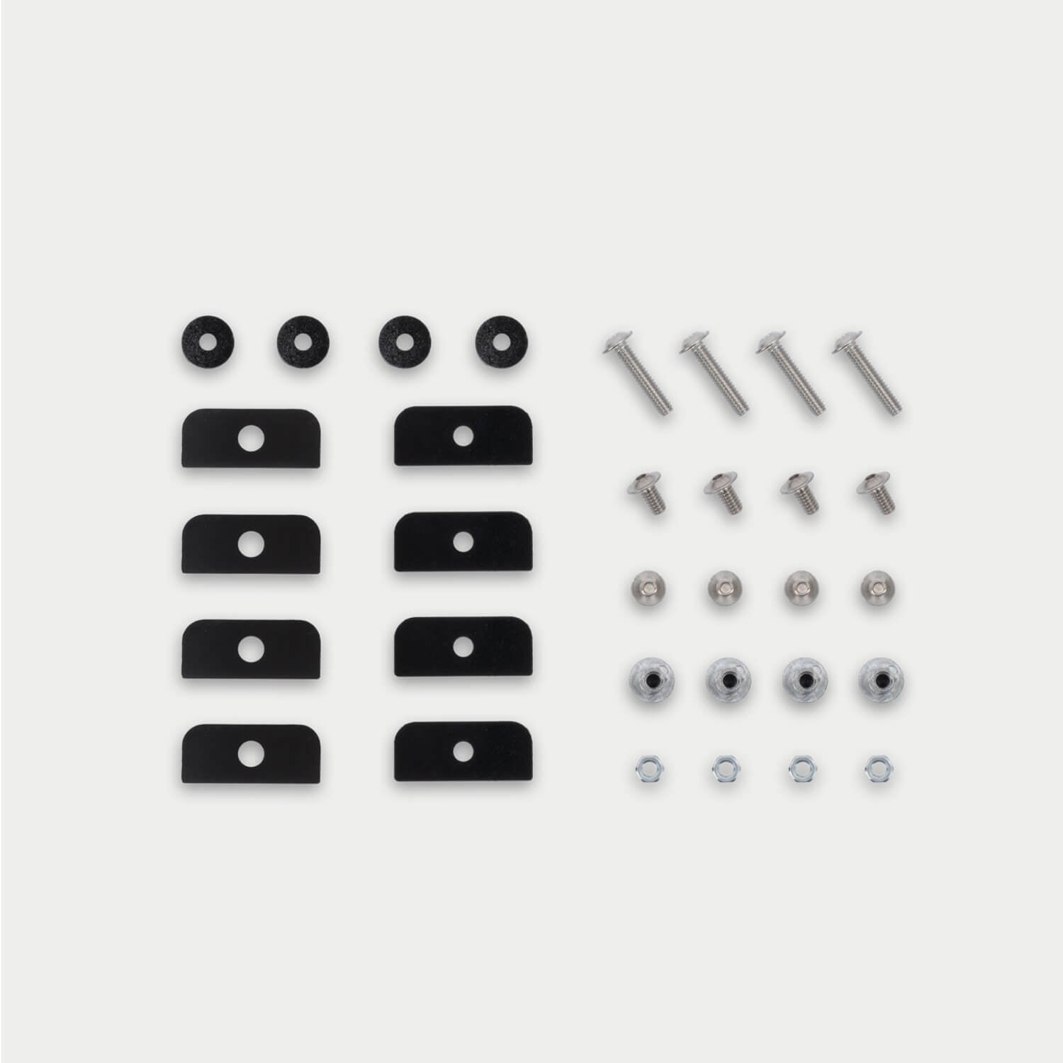 [A0034-CTRK] All of the nuts and bolts that make up the D-co Mounting Kit to CargoGlide for Honcho storage case.
