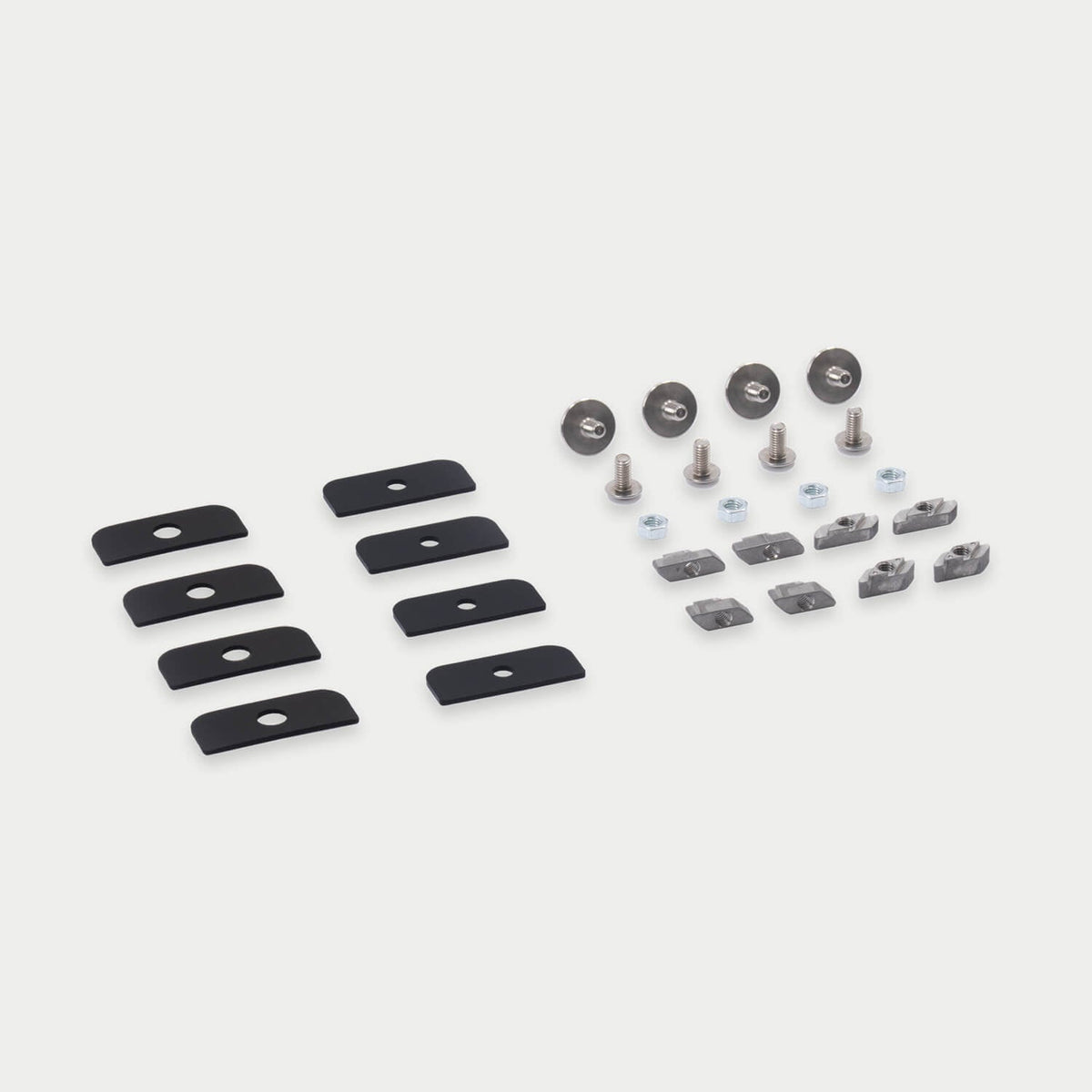 [A0036-MTRK] All of the nuts and bolts that make up the D-co Mounting Kit to T-Track for Honcho storage case.