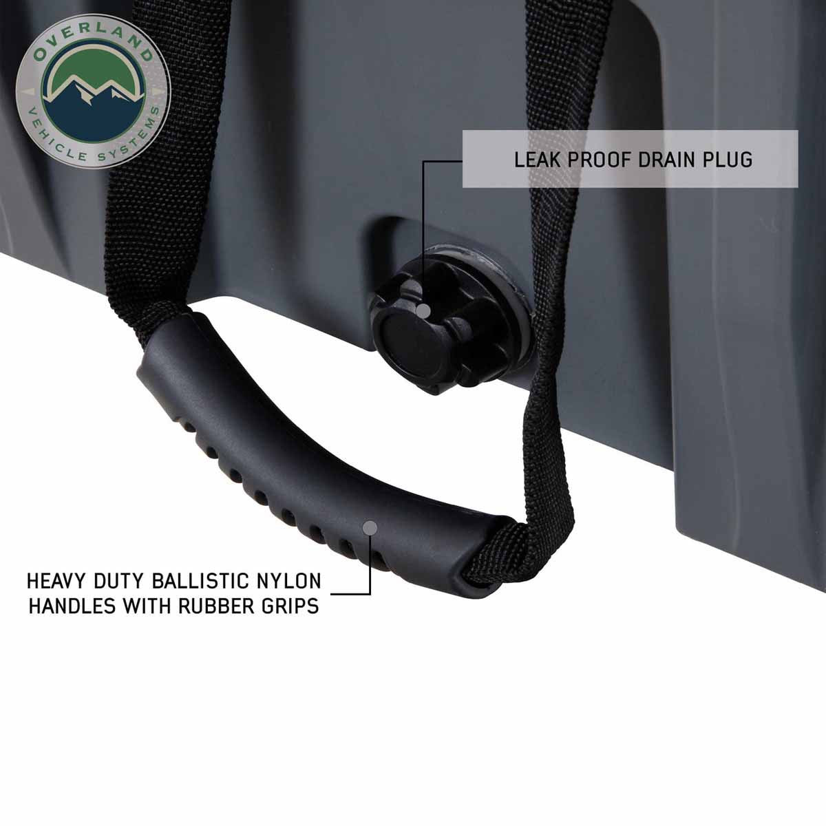 D.B.S.  - Dark Grey 117 QT Dry Box With Drain and Bottle Opener